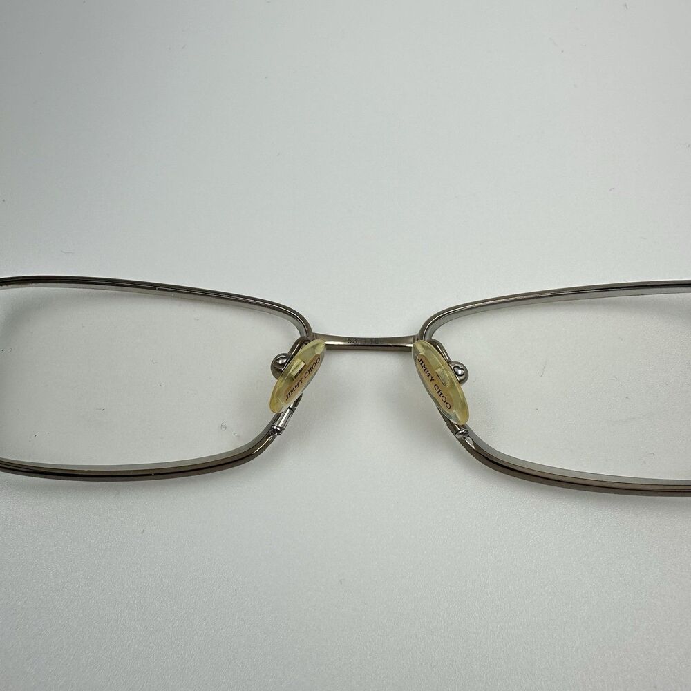 Jimmy Choo 52 WUB Women's Eyeglasses 53-16-130 Rectangle Metal Italy FRAME ONLY - Picture 8 of 15